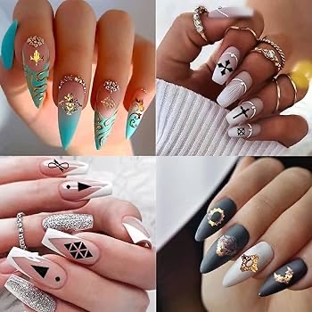 طراحی ناخن اشکال هندسی مینیمال 2025