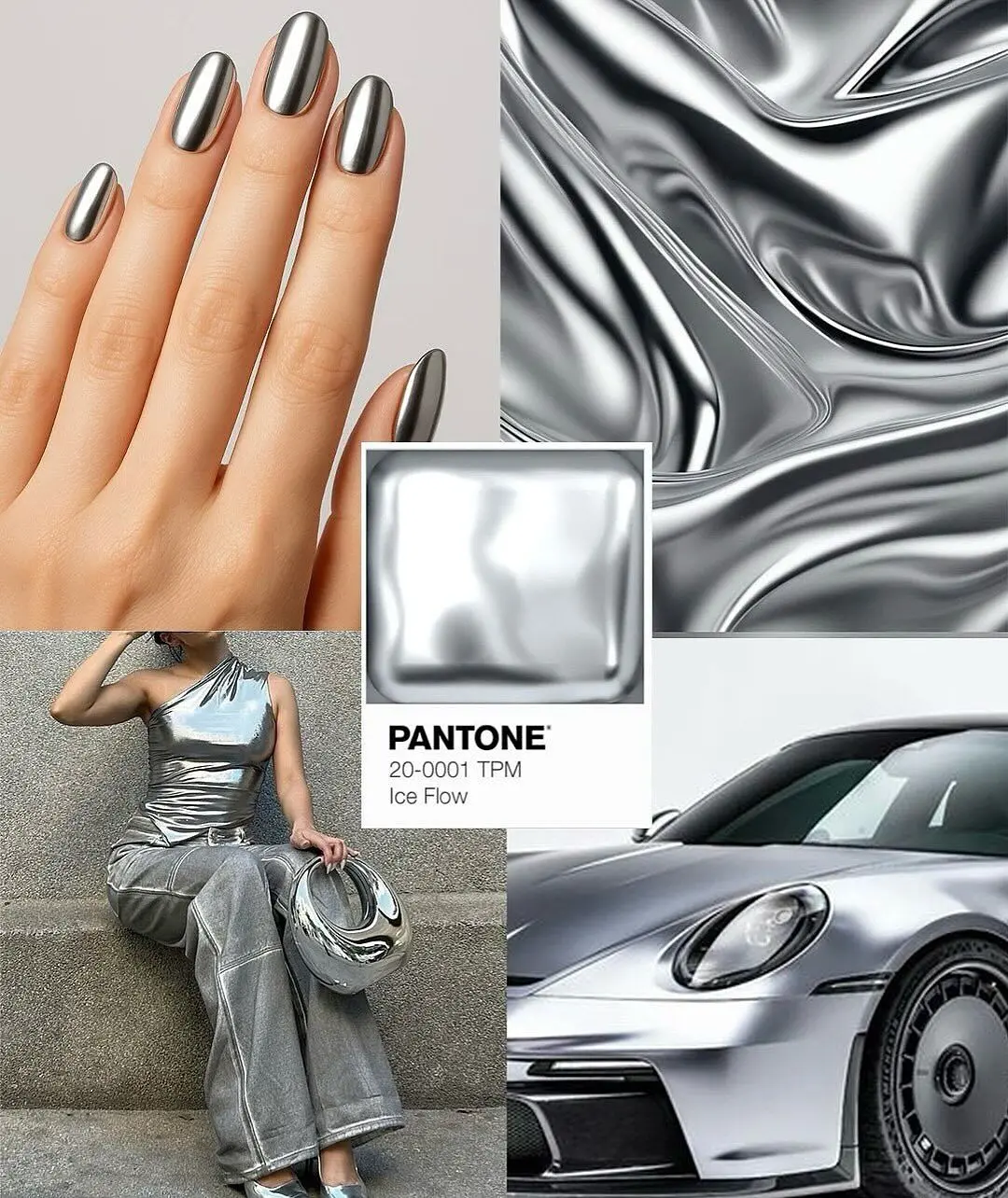 لاک ژل آیس فلو نقره‌ای آبی یخی