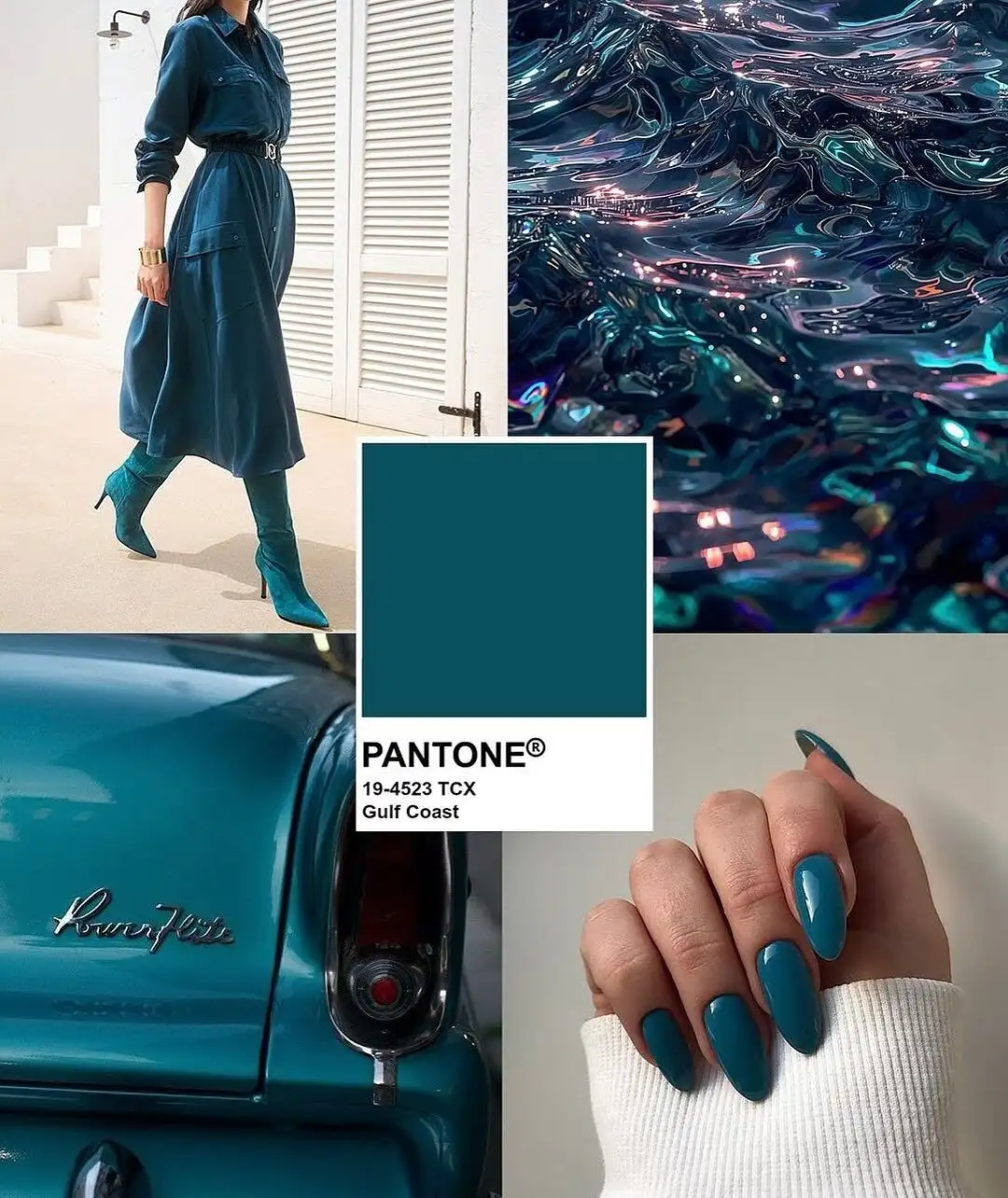 لاک ژل گلف کوست ترکیب سبز و آبی پاییزی