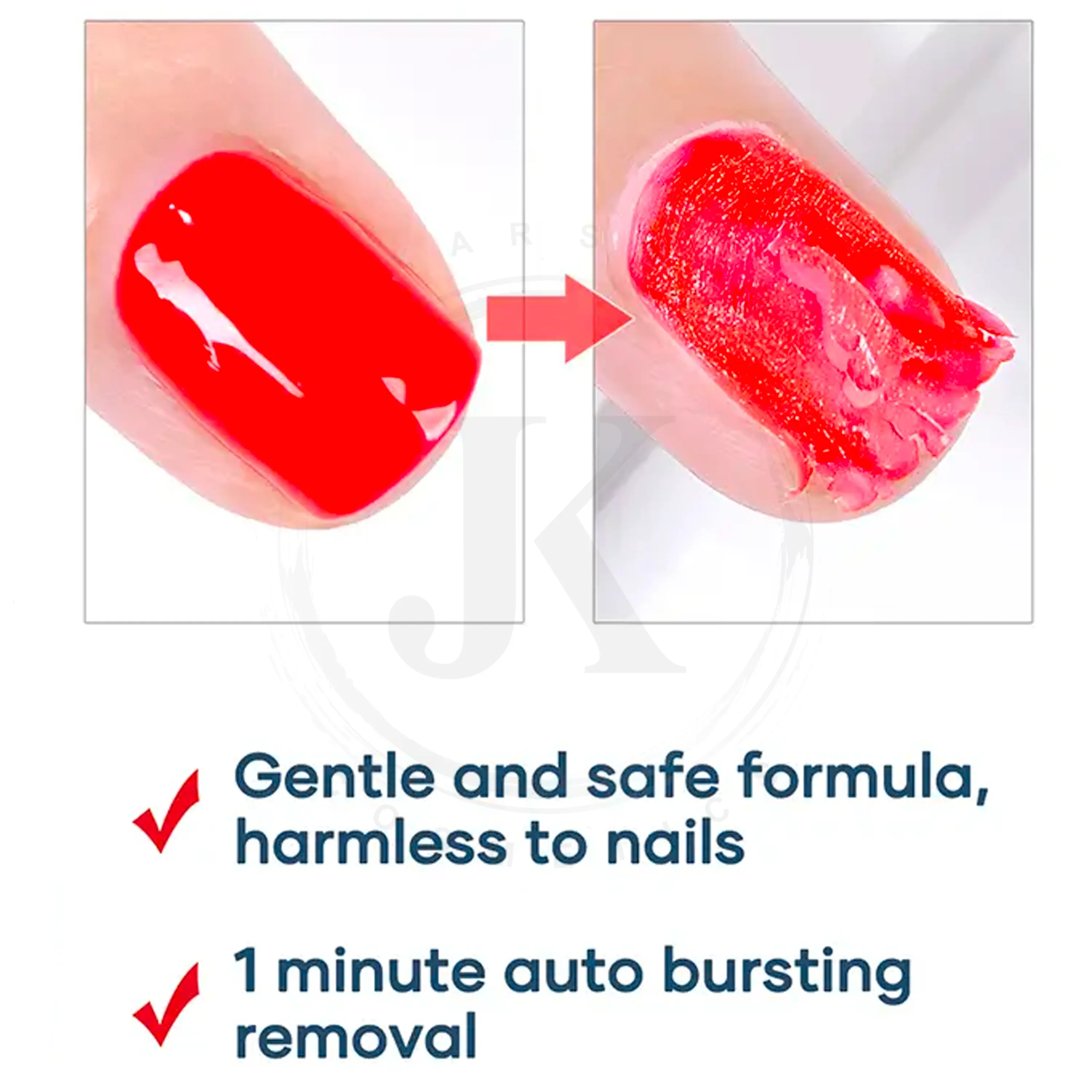 پاک کردن لاک ژل با ریموور ژل