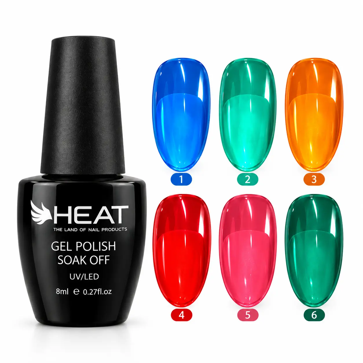 لاک ژل آبنباتی گلس هیت 8 میل | HEAT