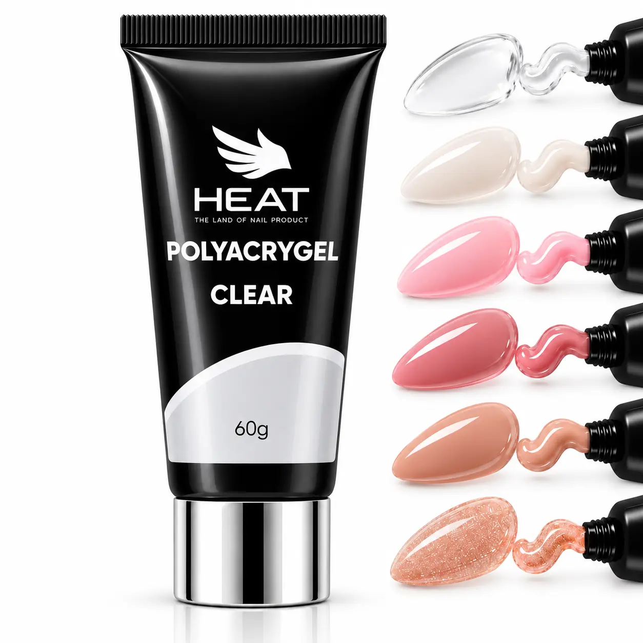 پلی ژل ناخن هیت 60 میل | HEAT
